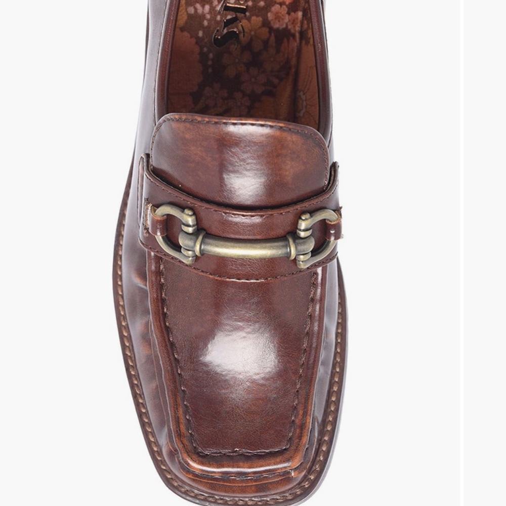 Kork-Ease Brown Platform Shoes with Leather Finish